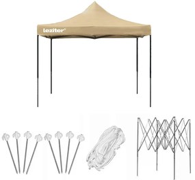 Foișor de grădină pliabil 3x3 m bej