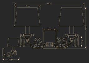 Aplica design clasic cristal Asfour Monza