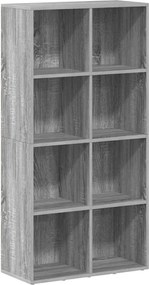 vidaXL Bibliotecă/Servantă, gri sonoma, 66x30x130 cm, lemn prelucrat