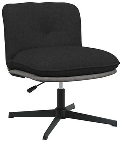 vidaXL Scaun de birou pivotant, negru, material textil