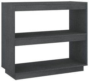 810881 vidaXL Bibliotecă, gri, 80x35x71 cm, lemn masiv de pin