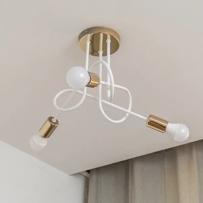 Lustră aplicată OXFORD 3xE27/15W/230V aurie/albă