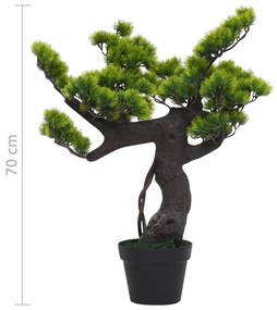 Bonsai Pinus artificial cu ghiveci, verde, 70 cm 1, Morkegronn, 70 cm