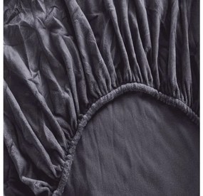 Cearsaf mikroplys SOFT 180x200 cm gri antracit