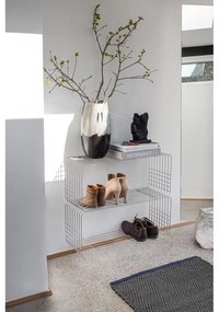 Bibliotecă de perete argintiu-lucios din metal 70x30 cm Wire – Mette Ditmer Denmark