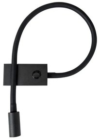 Aplica LED cu spot directionabil design minimalist Geneva neagra NVL-8126582