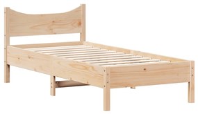 844757 vidaXL Cadru de pat, 75x190 cm, lemn masiv de pin