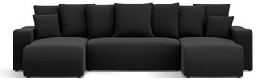 Coltar extensibil Jini in forma de U cu 5 locuri, colt reversibil si tapiterie din tesatura structurala