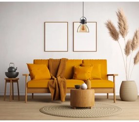 ITALUX PND-22371-1-BK+AMB - Lustră pe cablu DARLENA 1xE27/40W/230V negru/maro