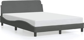 vidaXL Cadru de pat, Dover, gri închis, 120x200 cm, textil