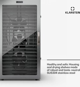 Klarstein Căpitanul Jerky 200, Deshidrator, 2000 W 30-90 °C. cronometru de 24 de ore, din oțel inoxidabil