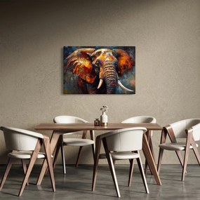 Tablou - Pictura unui elefant (90x60 cm)