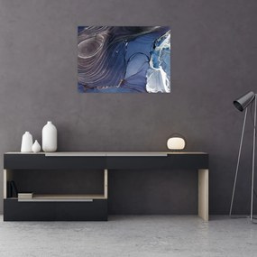Tablou pe sticlă - Cerneală marmorată (70x50 cm)
