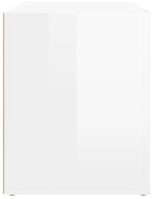 Noptiera, alb extralucios, 60x36x45 cm, lemn compozit 1, Alb foarte lucios