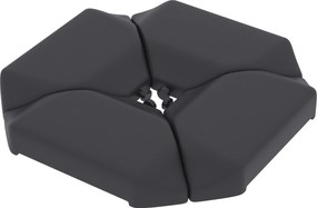 Outsunny Bază pentru Umbrelă de 4 Piese, pentru Cantilever Suport pentru Parasolar din HDPE Umplabil cu Apă 77 kg sau Nisip 100 kg | Aosom Romania