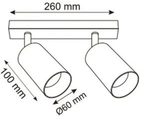 Spot Zuma Line 2211BD-2-GLD REN 2xGU10/50W/230V auriu