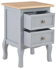 280038 vidaXL Noptiere, gri, 35 x 30 x 49 cm, MDF
