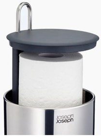 Suport pentru hârtie igienică argintiu din metal Luxe – Joseph Joseph