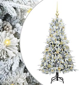 vidaXL Brad de Crăciun artificial cu ramuri articulare Alb 120 cm