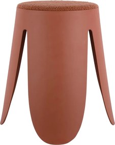 Scaun roșu deschis din plastic Savor – Leitmotiv