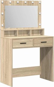 vidaXL Masă de Machiaj Stejar Sonoma 79 x 41 x 135 cm Lemn compozit