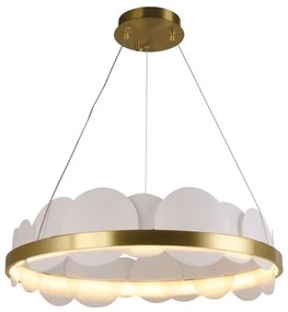 Lustră LED dimabilă pe cablu LED/40W/230V 3000-6500K auriu + telecomandă