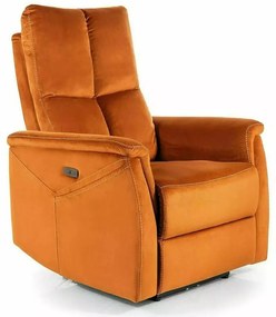 Fotoliu recliner cu functie de masaj Neptun M velvet cinnamon Blu4215