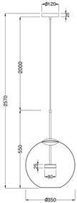 Pendul Cometa Maytoni Led,  Auriu , MOD056PL-L12G3K, Germania