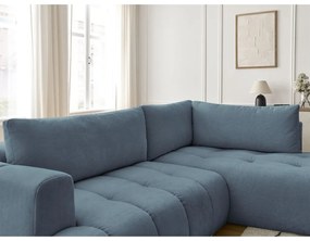 Colțar albastru extensibil/cu spațiu de depozitare (cu colț pe partea dreaptă/în formă de ”L”) Fuji – Bobochic Paris