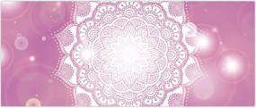Tablou - Mandala pe fundal roz (120x50 cm)