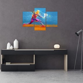 Tablou - Jucător de tenis pictat (90x60 cm)