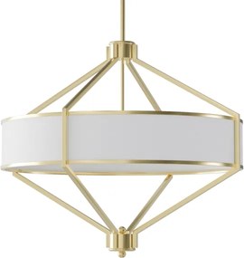 Open Design OR85839 - Lustră pe tijă ZUNDO 4xE27/15W/230V alamă/alb