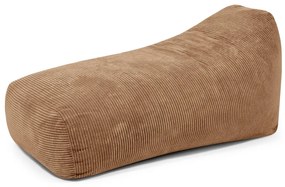 Fotoliu bean bag maro cu tapițerie din catifea reiată Snug Long 140 – SLOWDOWN