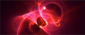 Tabloul modern cu abstacție roz (120x50 cm)