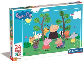 Purcelușa Peppa Nature Class Puzzle maxi Clementoni de 24 de piese