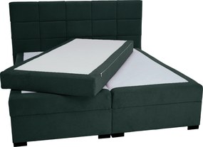 Pat boxspring, 200x200, verde, APRIL