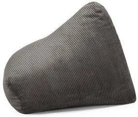 Fotoliu puf pentru copii crem cu tapițerie din catifea reiată Snug 80 – SLOWDOWN