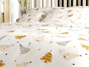 Lenjerie de pat din bumbac FROST & GOLD alba Dimensiune lenjerie de pat: 70 x 90 cm | 140 x 200 cm