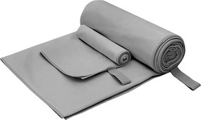 vidaXL Set de Prosoape Sport 2 pcs Gri închis țesătură