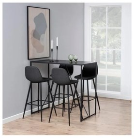 Scaun de bar negru/gri 101 cm Wilma – Actona