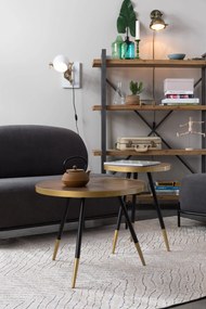 Masuta de cafea rotunda nuc Denise | WHITE LABEL LIVING
