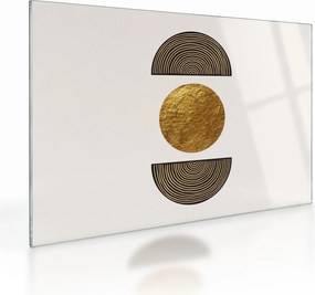 Tablou pe sticlă - Ornament de aur N⁰1 (70x50 cm)