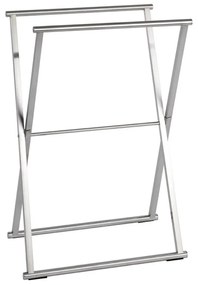 WENKO 22476100 - Suport pentru prosoape LAVA 53,5x80,5 cm oțel inoxidabil/argintiu