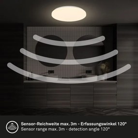 Briloner 3827-016 -LED Plafonieră pentru baie cu senzor WALK LED/13W/230V IP54 pr.27cm