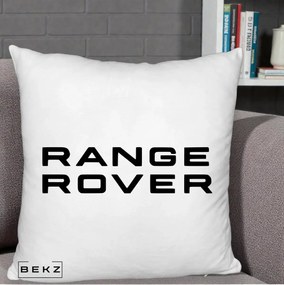 Perna Personalizata cu emblema Range Rover, 40x40 cm, Alb Pufos, Husa Detasabila, Perna Inclusa, BEKZ®
