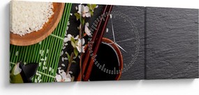 Tablou - Sushi (cu ceas) (90x30 cm)