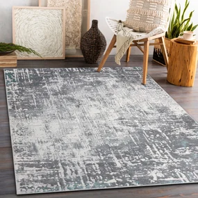 Covor CORE W9782 - structural, două niveluri de lână, fildeş / gri