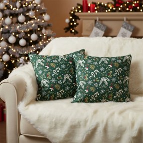 Funda pentru pernă Crăciun verde, 40 x 40 cm