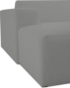 Modul pentru canapea gri cu tapițerie din stofă bouclé (cu colț pe partea stângă ) Roxy – Scandic