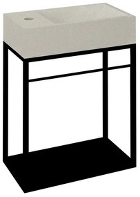 Etajeră fără lavoar neagră suspendată din metal 39,5x45 cm Crest – Sapho